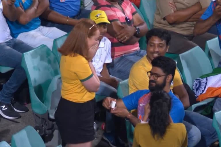 Indian Fan Proposing Australian Lady in Sydney Cricket Ground is Winning The Internet