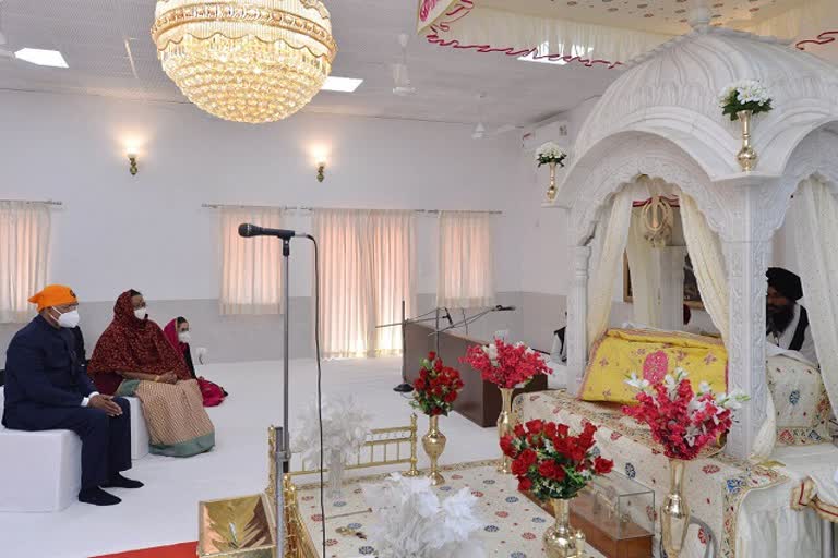 President Inauguration of new building at Gurdwara Sahib on the occasion of Guru Purab