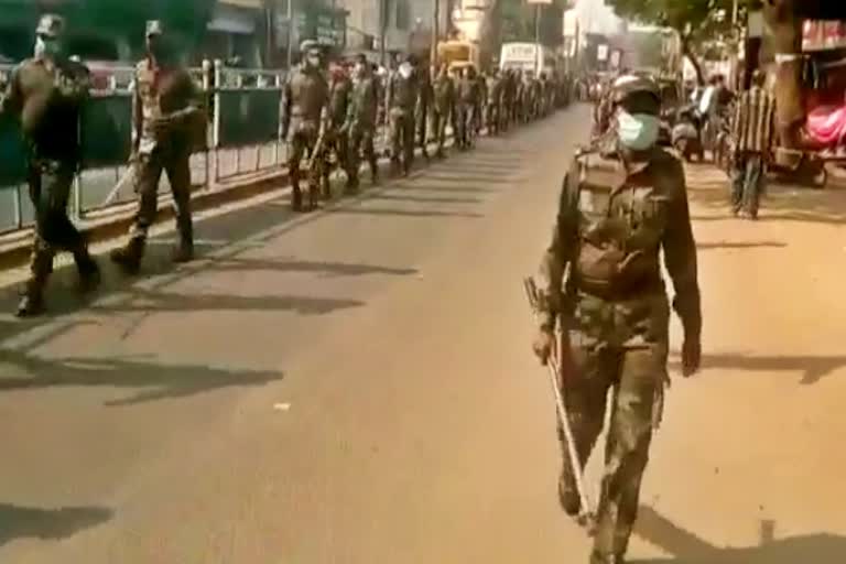 flag march organized in bokaro