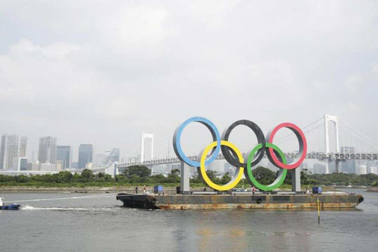 Olympic Rings, Tokyo, Tokyo Bay, COlympic Rings, Tokyo, Tokyo Bay, COVID-19OVID-19