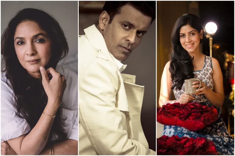 Nina Gupta and Sakshi Tanwar with Manoj Bajpayee