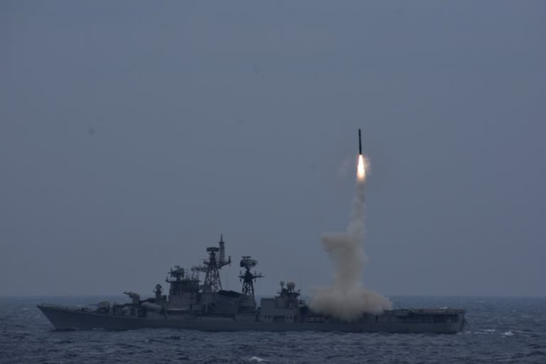 bramhos missile launch successful from ranvijay ship in bay of bengal