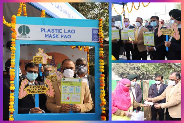 ndmc started plastic lao aur mask le jao campaign