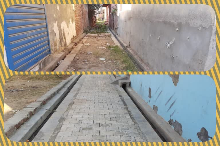 Construction of the lane has been stopped for 6 years in Saraswati Enclave delhi