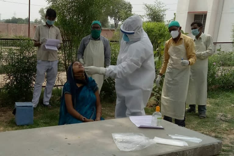 corona test of workers who is doing work during wedding ceremony