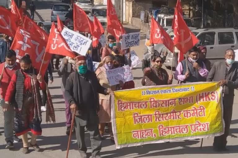 farmer protest nahan