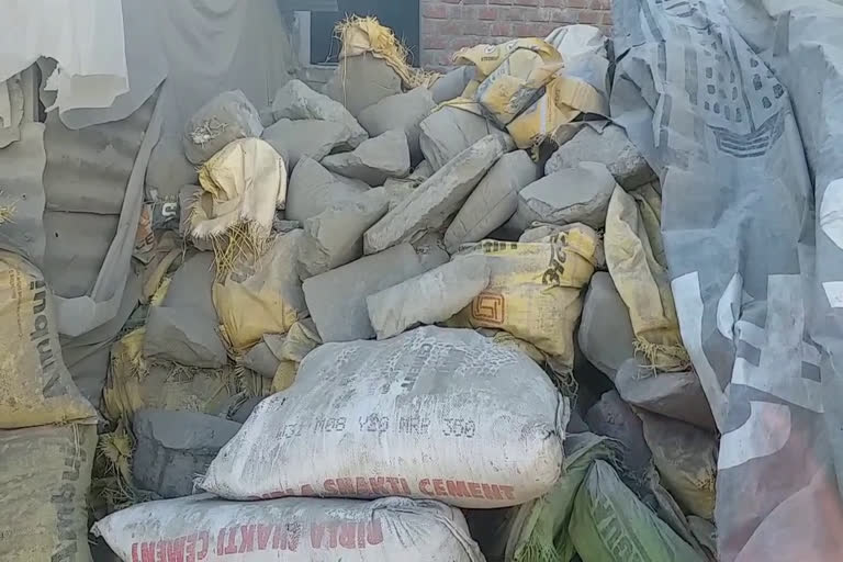 Fake cement making warehouse sealed