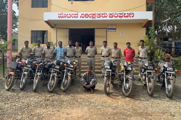 Arrested for bike theif arrested in Hubballi