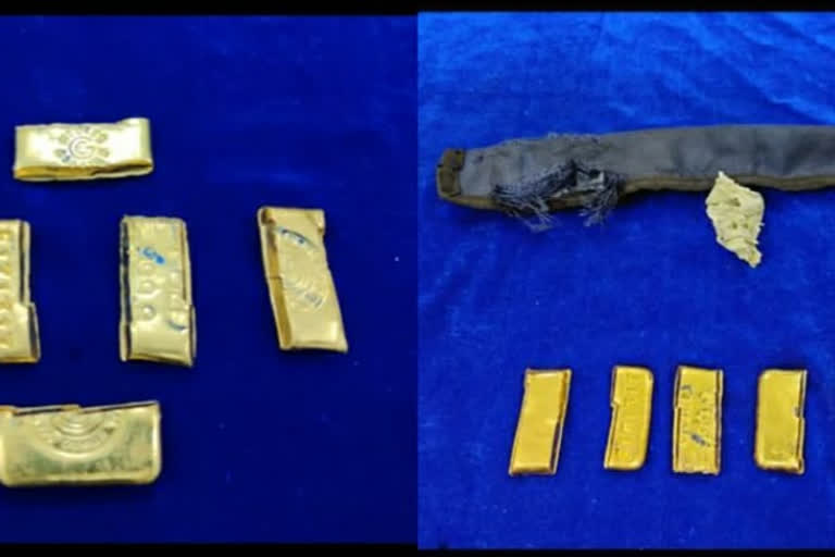 One kilo gold worth 50 lakhs found under Indigo airplane seat  ഇൻഡിഗോ  സ്വർണം