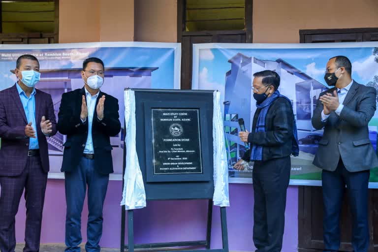 Mizoram Deputy CM laid foundation stone of Multi-Utility Centre