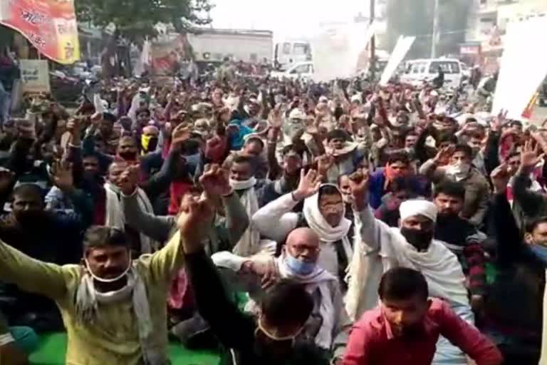 panipat vegetable retailers agitation