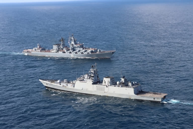 Passage Exercise between Indian Navy and Russian Federation Navy