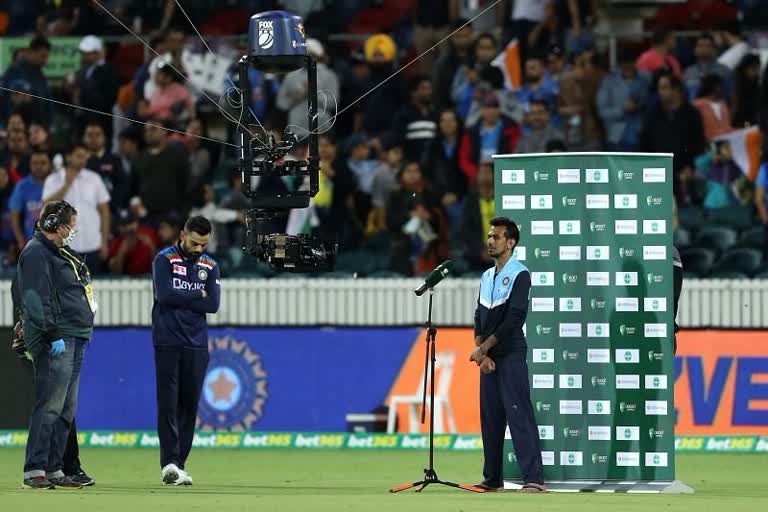 AUS vs IND: man of the match and concussion substitute Yuzvendra chahal becomes first concussion substitute to be chosen as man of the match