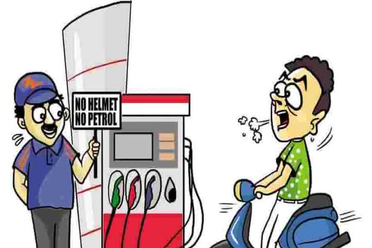 no helmet, no petrol rule in kolkata