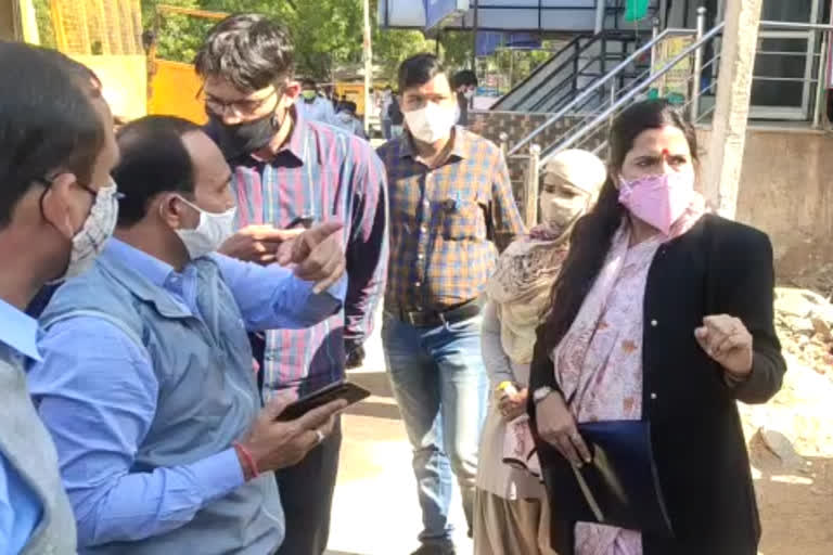 Sanganer inspection of Saumya Gurjar ,सौम्या गुर्जर का सांगानेर निरीक्षण