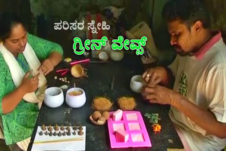 Agarbathi making from dried flowers