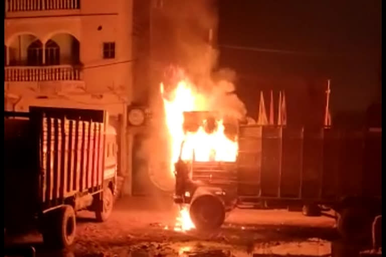 fire in truck