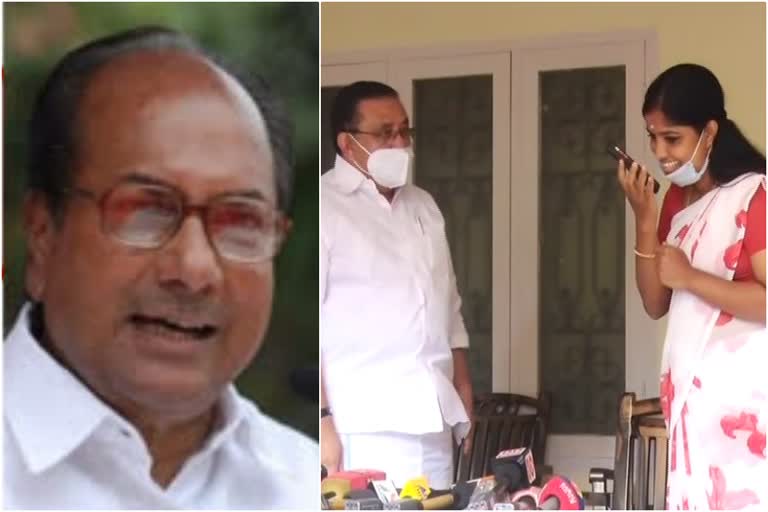 AK Antony congratulates candidate  AK Antony  kerala election  എ.കെ ആന്‍റണി  സ്ഥാനാർഥിക്ക് ആശംസയറിയിച്ച് എ.കെ ആന്‍റണി  തിരുവനന്തപുരം തെരഞ്ഞെടുപ്പ്  നീതു വിജയൻ  neethu vijayan