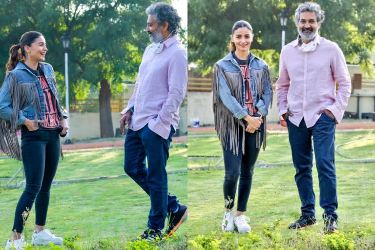 ആര്‍ആര്‍ആറിനായി ആലിയ ഭട്ട് ഹൈദരാബാദില്‍  Alia Bhatt finally joins team RRR for shooting in Hyderabad  Alia Bhatt Hyderabad  ആലിയ ഭട്ട് ഹൈദരാബാദില്‍  ആര്‍ആര്‍ആര്‍ ആലിയ ഭട്ട്  രാജമൗലി സിനിമകള്‍  രാജമൗലി വാര്‍ത്തകള്‍