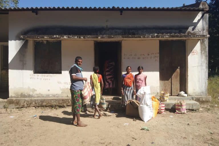 Ration shop opens in Jaigur a Naxalite affected village of Bhairamgarh block of Bijapur district