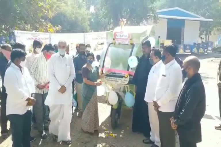 vijaya dairy milk vehicles started in adilabad district by dairy chairman