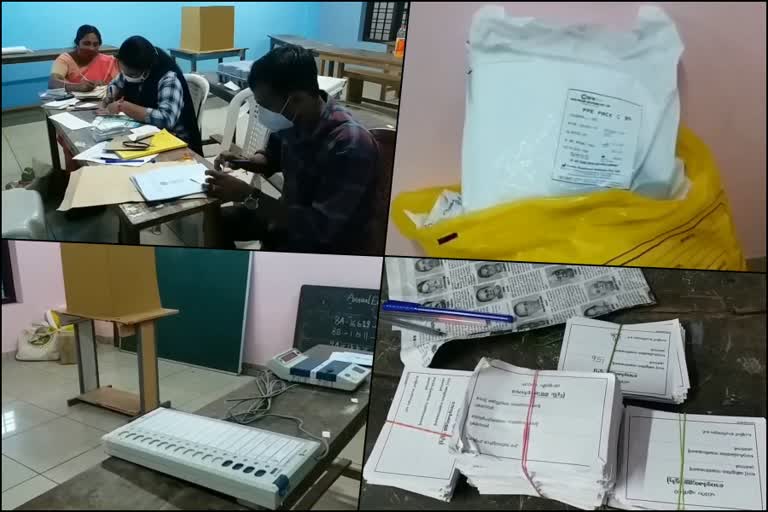 thiruvananthapuram election update  thiruvananthapuram election  election covid  തെരഞ്ഞെടുപ്പ് കൊവിഡ്  തിരുവന്തപുരത്ത് വോട്ടെടുപ്പിനുള്ള ഒരുക്കങ്ങൾ പൂർണം  തിരുവന്തപുരം വോട്ടെടുപ്പ്