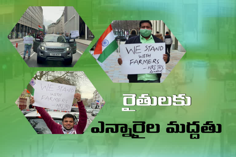 trs nri leaders support Indian farmer's protest