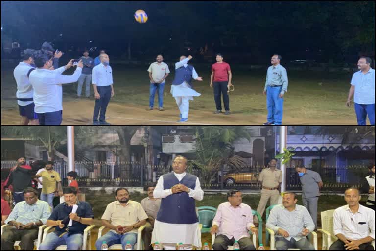 Minister KS Eshwarappa inaugurated Volleyball stadium