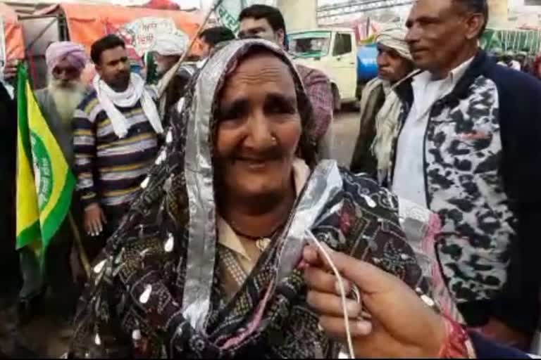 old woman supported farmers agitation