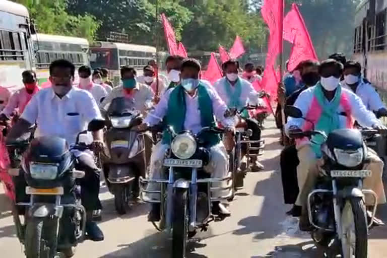 khammam zp chairman participated in bike rally