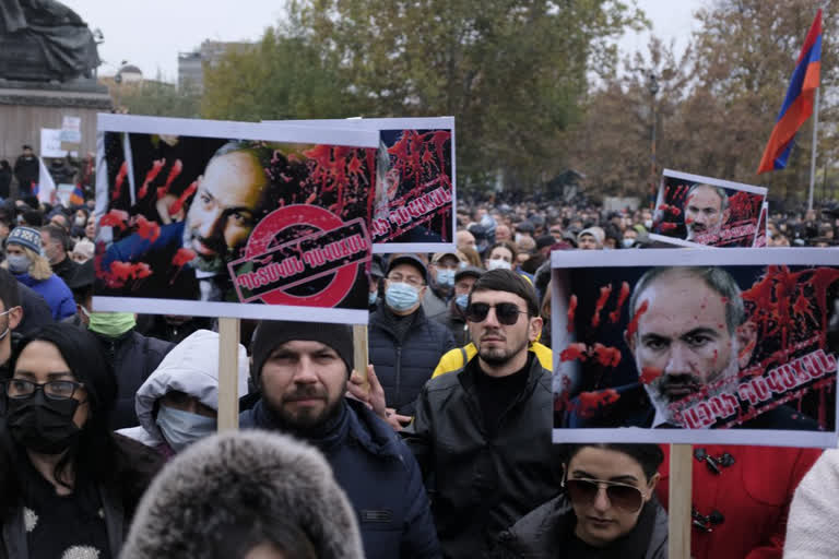 Protesters in Armenia besiege parliament, demand PM resigns