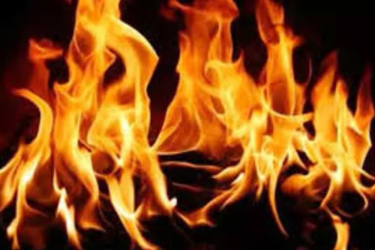 woman burnt by fire in Tippar village police filed a case