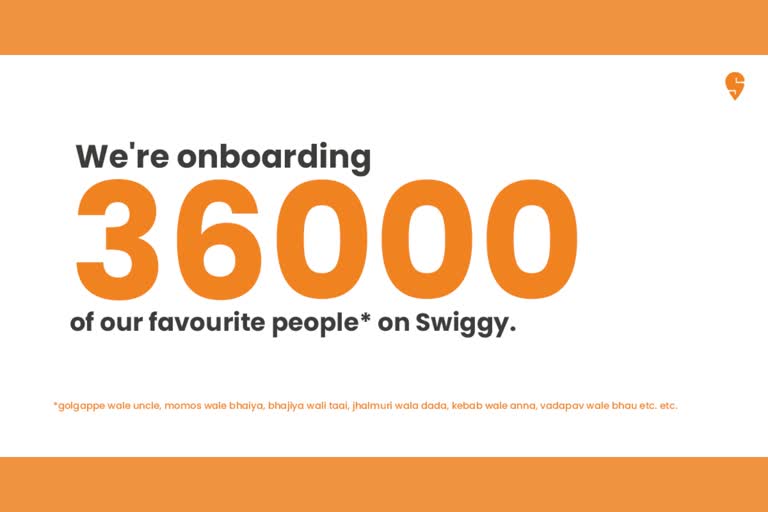 swiggy to on board street vendors