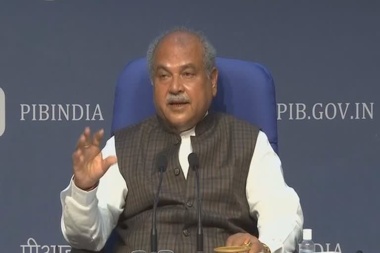 union agriculture minister narendra singh tomar said government ready to written assurance on MSP