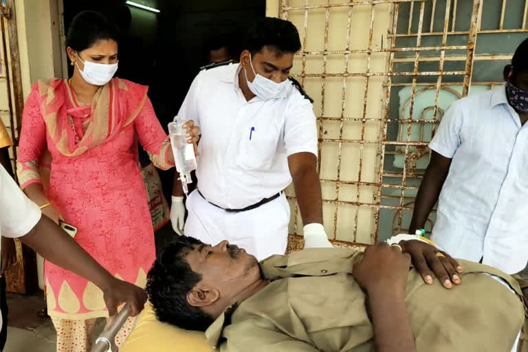 govt bus conductor fainted in tiruppathur