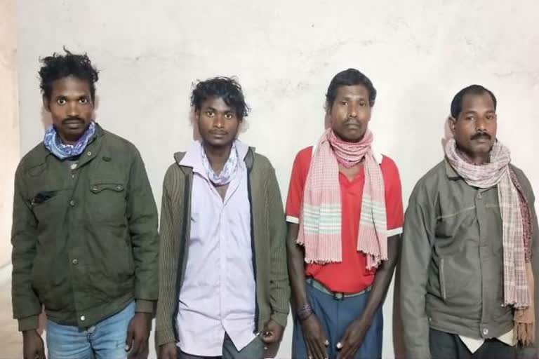 four-arrested-for-beating-anganwadi-worker-in-seraikela