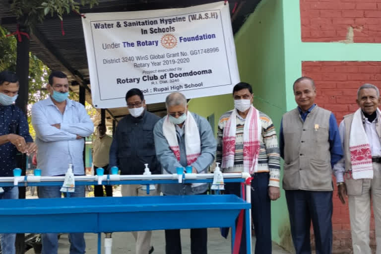 wash system inaugurated by rotary club