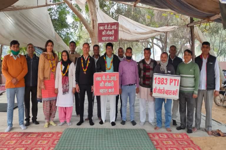 pti protest bhiwani