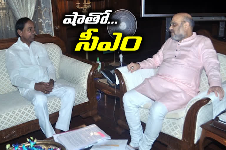 CM KCR MEETS UNION HOME MINISTER AMIT SHAH