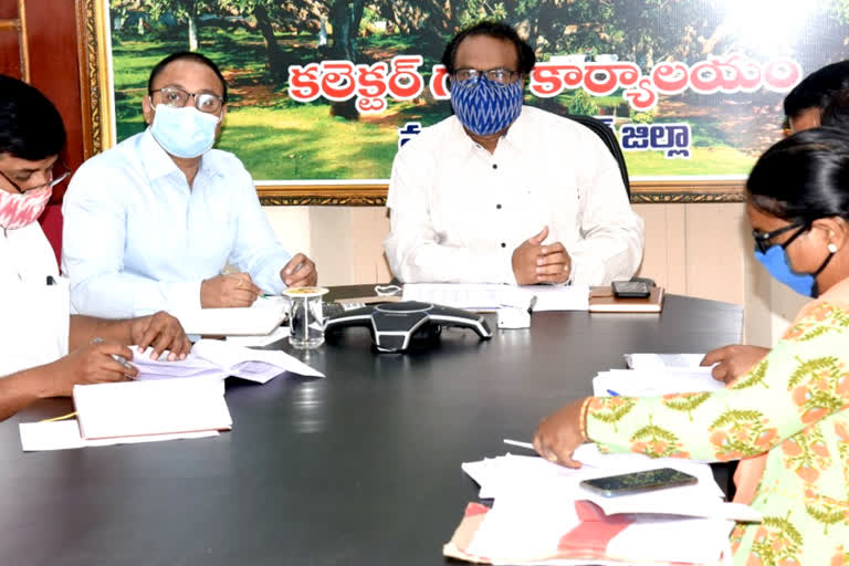 video conference held with the collectors of all the districts on telanganaku harithaharam