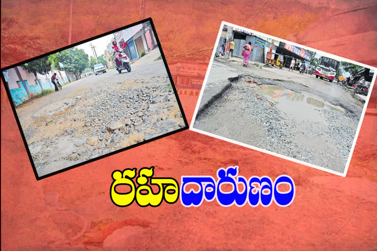 Roads heavily damaged by rains in the state