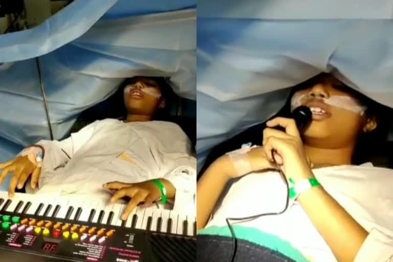 girl was playing piano while her brain tumor surgery was going on in gwalior