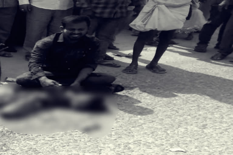 six years boy died in road accident at thirumalagiri in suryapeta district