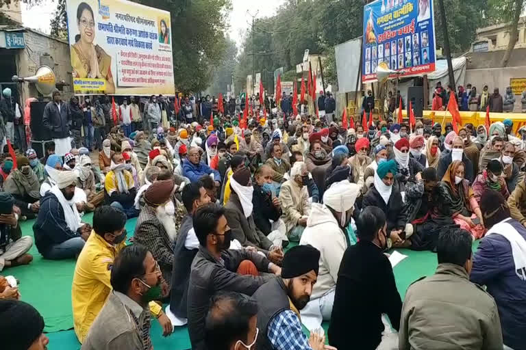 Protest by farmers and laborers, राजस्थान में कृषि कानून का विरोध