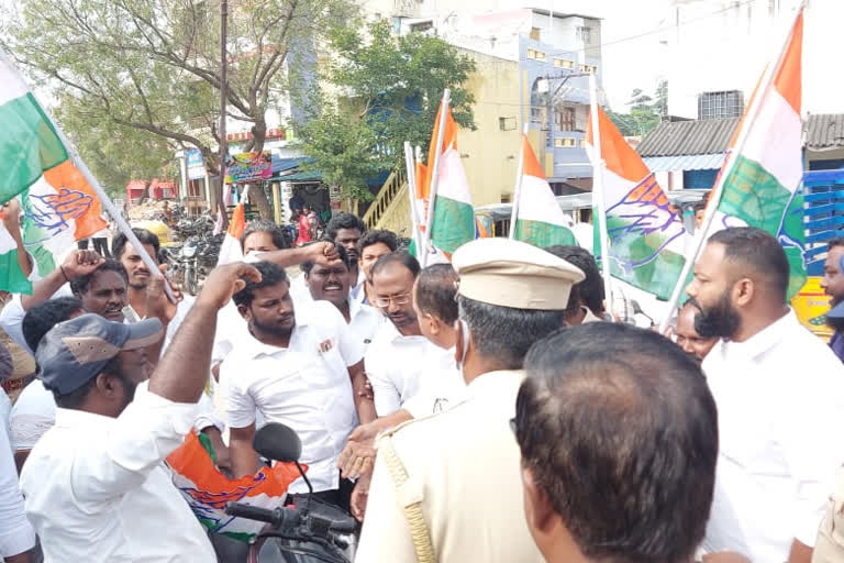 Congressmen arrested for besieging BJP office