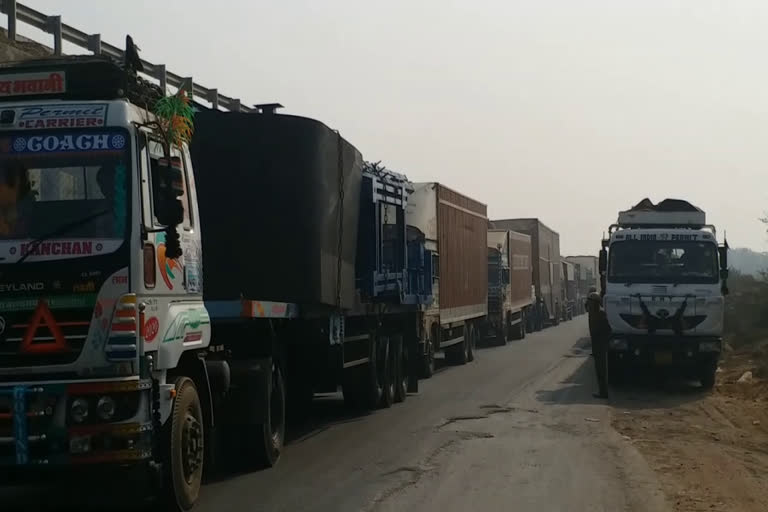 heavy traffic jam in National Highway of Palwal