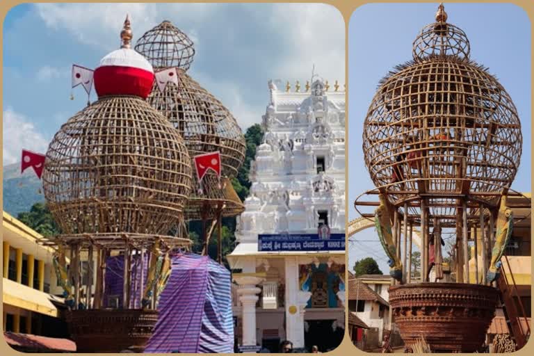 Bamboo Chariot of kukke subramanya made by tribals