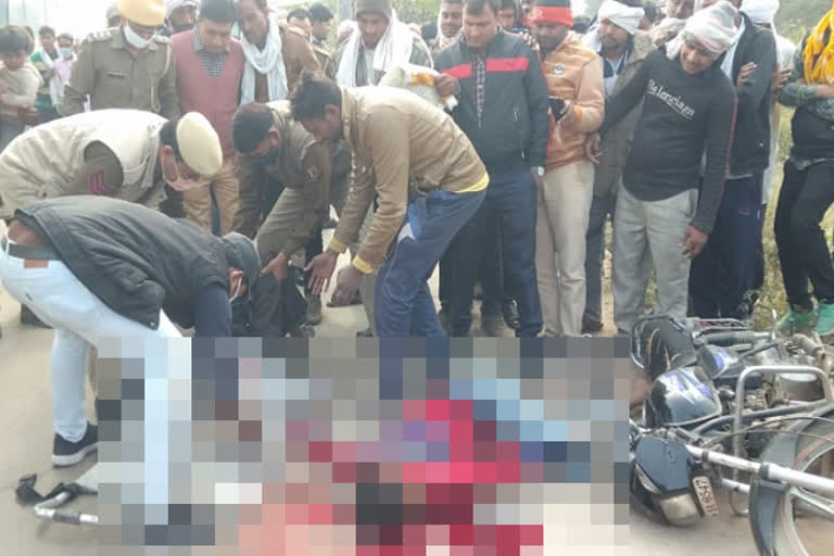 road accident in bharatpur, 3 killed in road accident