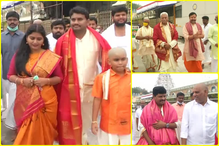 Vips visit tirumala temple in chittor district