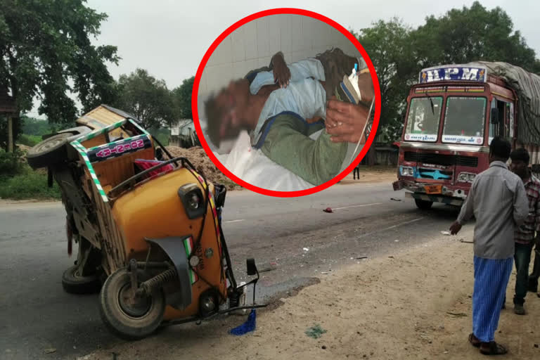 auto driver seriously injured in road accident